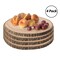 Home Decor Natural Wooden Bark Slice Tray Large Rustic Table Charger Centerpiece, Set of 4